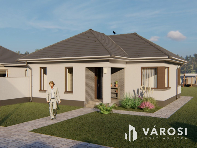 Modern, hőszivattyús, 106 m2-es családi ház népszerű helyen