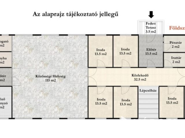 Kétszintes, 600 nm-es irodaház Orosháza központjában