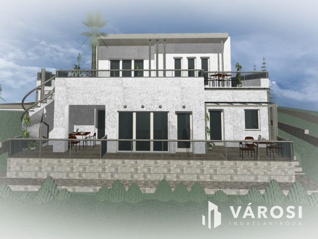 Új építésű ikerház balatoni panorámával