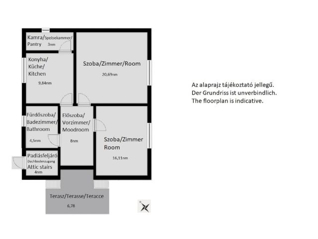 Balatonszárszó családias részén 2 szobás családi ház.